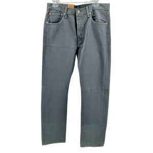 Levi's 501‎ Original Fit Jeans Men 32x32 Gray Charcoal Straight Leg Button Fly